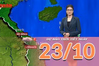 [Video] Dự báo thời tiết ngày 23/10/2025: Bão số 12 đổ bộ, gây mưa lớn diện rộng ở Trung Bộ