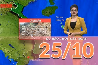 [Video] Dự báo thời tiết ngày 25/10/2025: Cảnh báo nguy cơ lũ lụt, ngập úng do mưa lớn kéo dài ở Trung Bộ