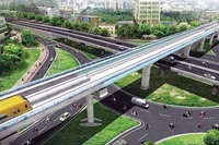Phối cảnh một đoạn tuyến đường sắt đô thị số 5.