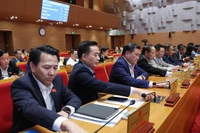 Đại biểu Hội đồng nhân dân thành phố Hà Nội biểu quyết tại kỳ họp thứ 29.