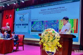 Ông Ngô Thanh Hiển, Phó Cục trưởng Cục Thông tin cơ sở và Thông tin đối ngoại, Bộ Văn hóa, Thể thao và Du lịch, chia sẻ tại sự kiện. (Ảnh: HẢI YẾN)