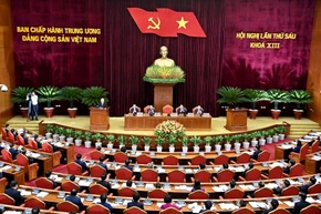 Quang cảnh Hội nghị lần thứ 6 Ban Chấp hành Trung ương Đảng khóa XIII.