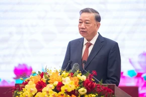 Tổng Bí thư Tô Lâm phát biểu tại buổi gặp mặt.