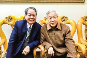 Tổng Bí thư Nguyễn Phú Trọng và bạn học.