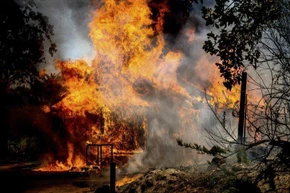 Đám cháy mang tên Oak Fire bùng lên hôm 22/7 gần Công viên Quốc gia Yosemite. (Ảnh: AP)