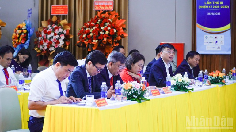 Các đại biểu dự Đại hội Hiệp hội Doanh nghiệp tỉnh Quảng Nam lần thứ III, nhiệm kỳ 2025-2030. ndo_br_dsc09716.jpg