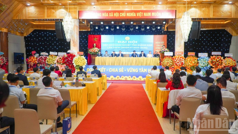Quang cảnh Đại hội Hiệp hội Doanh nghiệp tỉnh Quảng Nam lần thứ III, nhiệm kỳ 2025-2030. ndo_br_dsc09731.jpg