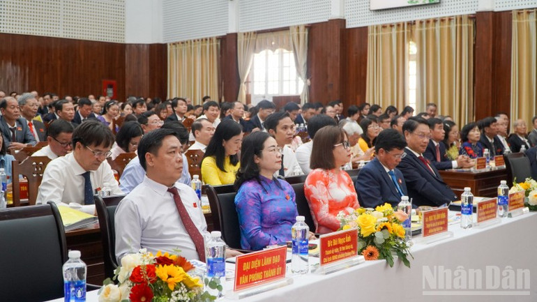 Các đại biểu dự Đại hội đại biểu lần thứ I, Đảng bộ phường Tam Kỳ, nhiệm kỳ 2025-2030. ndo_br_dsc06910.jpg