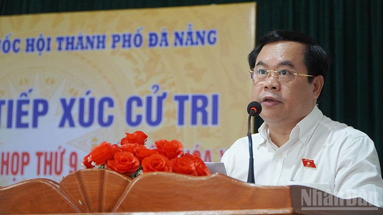 Ông Vương Quốc Thắng, Đoàn đại biểu Quốc hội thành phố Đà Nẵng thông báo kết quả của Kỳ họp thứ 9, Quốc hội khóa XV. ndo_br_7-2518.jpg