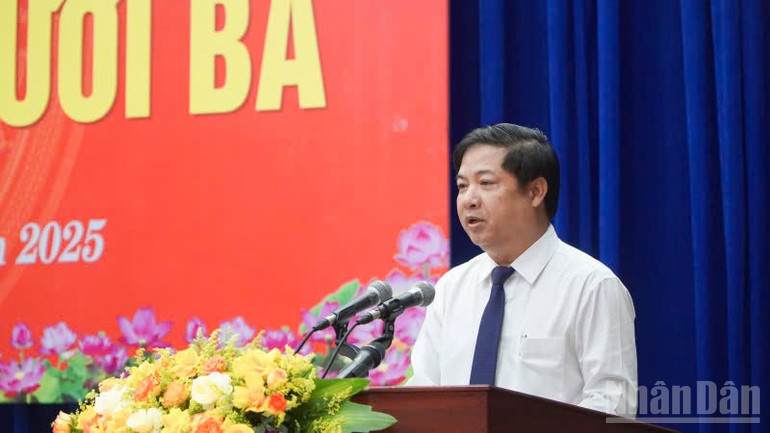 Bí thư Tỉnh ủy Quảng Nam Lương Nguyễn Minh Triết phát biểu tại kỳ họp thứ 33, Hội đồng nhân dân tỉnh Quảng Nam Khóa X, nhiệm kỳ 2021-2026. ndo_br_z6737586146987-4e342e832ff74bb3e5d003e0ad42f149.jpg