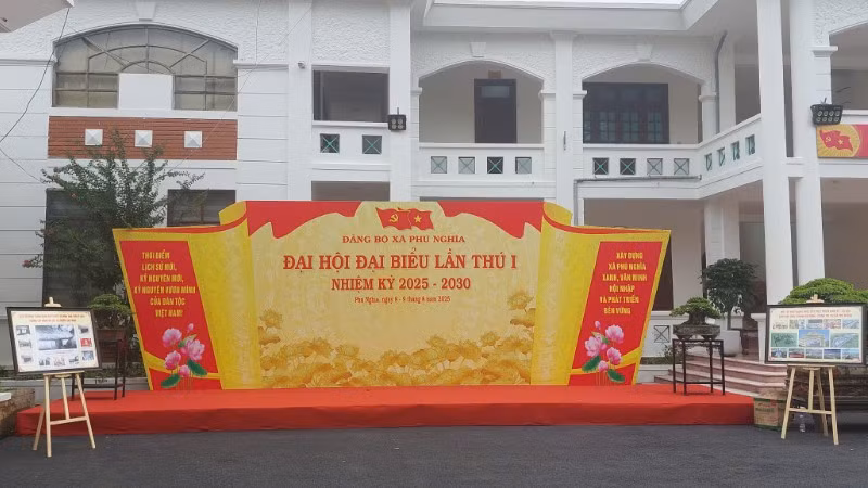 Đại hội Đại biểu Đảng bộ xã Phú Nghĩa lần thứ nhất, nhiệm kỳ 2025-2030 diễn ra trong 2 ngày (8-9/8/2025). (Ảnh: DIỆU THƯƠNG)