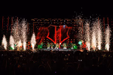 Tiết mục "Đào liễu" trong concert Anh trai vượt ngàn chông gai 2024. (Ảnh: YeaH1)