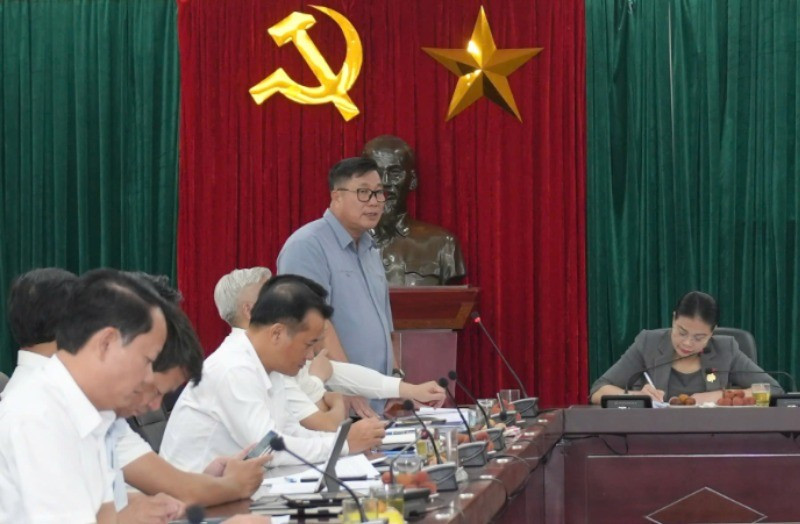Bí thư Quận ủy Nam Từ Liêm Nguyễn Quang Hiếu nêu tình hình vận hành thử nghiệm bốn phường mới trên địa bàn quận. 25-6-hieu-2669.jpg