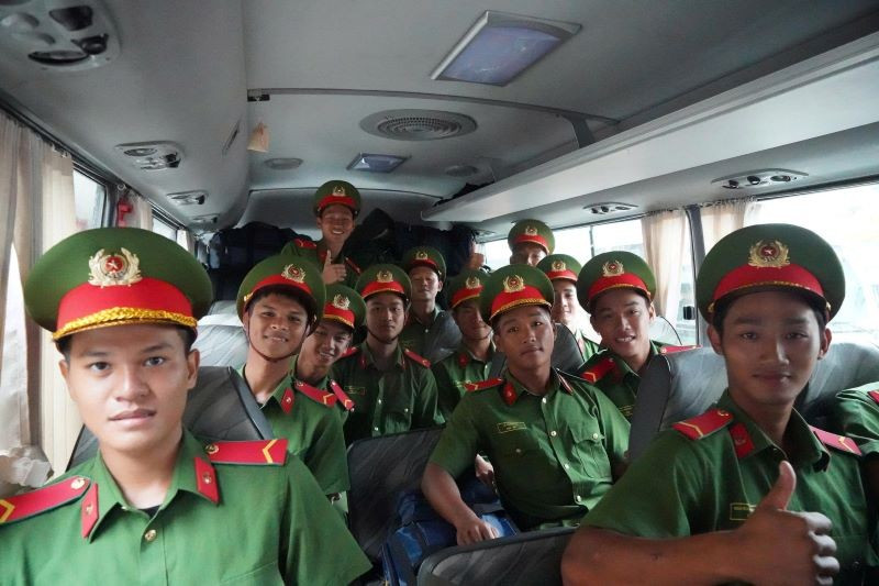Cán bộ, chiến sĩ Công an nhân dân từ miền nam ra Thủ đô Hà Nội tham gia lễ diễu binh, diễu hành ngày 2/9. 3-7-a807.jpg