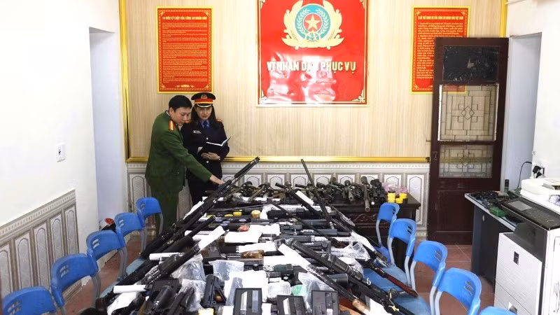 Tang vật được lực lượng chức năng thu giữ. (Ảnh: CÔNG AN NGHỆ AN)