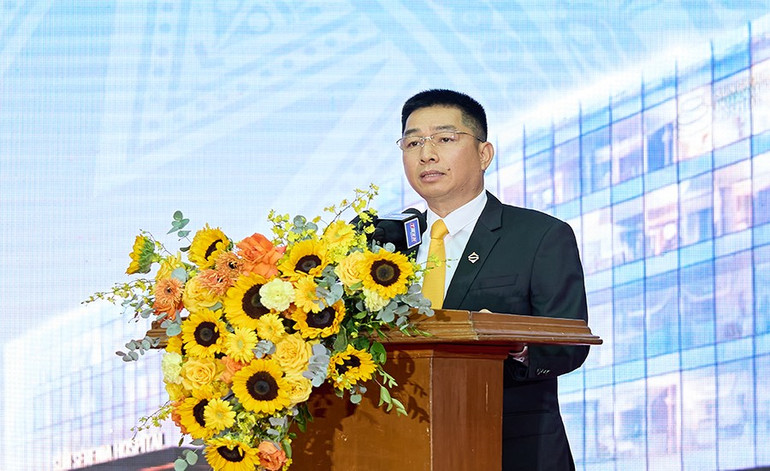 Ông Nguyễn Quang Huy, thành viên Hội đồng quản trị Tập đoàn Sungroup, Chủ tịch Sungroup vùng miền bắc phát biểu tại buổi lễ. 1b.jpg