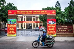 Trụ sở Đảng Uỷ - UBND xã Minh Châu ngày đầu vận hành bộ máy chính quyền hai cấp.