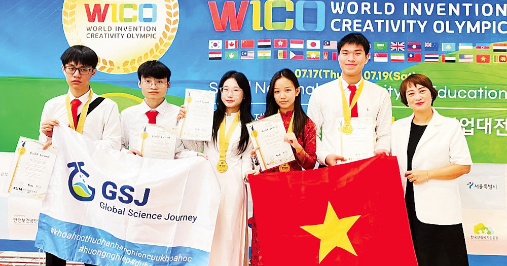 Nhóm học sinh giành Huy chương Vàng Olympic Phát minh và Sáng chế thế giới - WICO 2025.