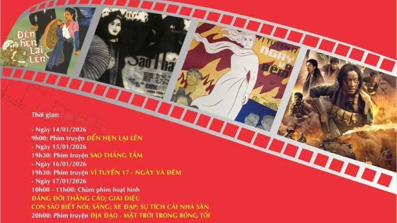 Chương trình giới thiệu các phim trình chiếu của Viện Phim Việt Nam chào mừng Đại hội lần thứ XIV của Đảng.