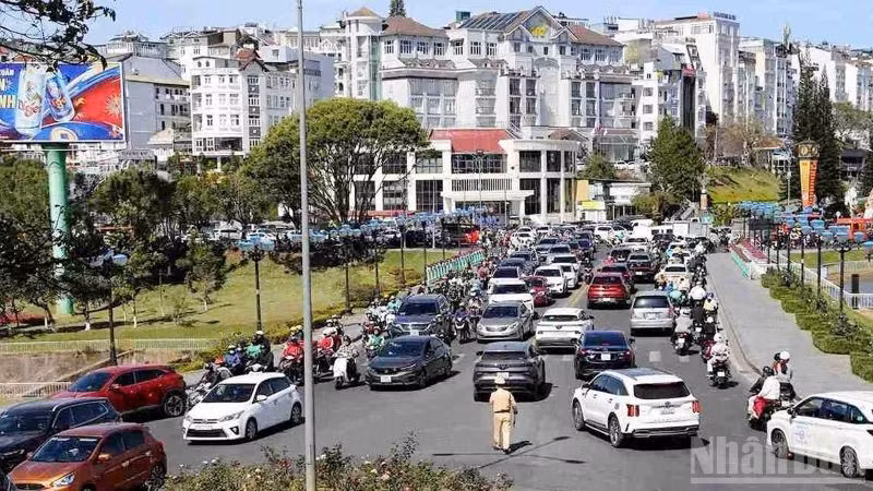 Khu vực trung tâm tỉnh Lâm Đồng dịp Tết Dương lịch 2026.