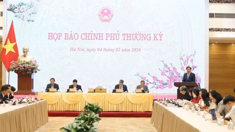 Quang cảnh họp báo. (Ảnh: VGP)