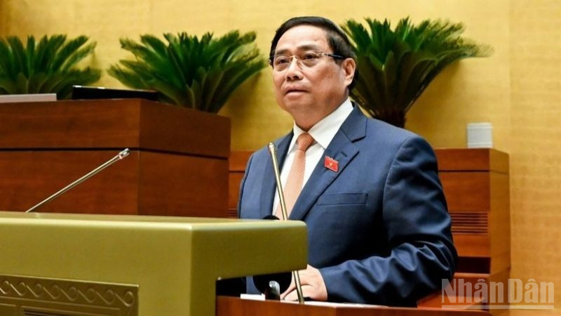 Thủ tướng Chính phủ Phạm Minh Chính, Trưởng ban Chỉ đạo quốc gia về tài chính toàn diện. (Ảnh: THUỶ NGUYÊN)