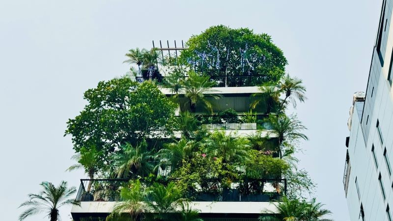 "Xanh hóa" công trình là xu hướng chủ đạo hiện nay. (Ảnh: HNV)