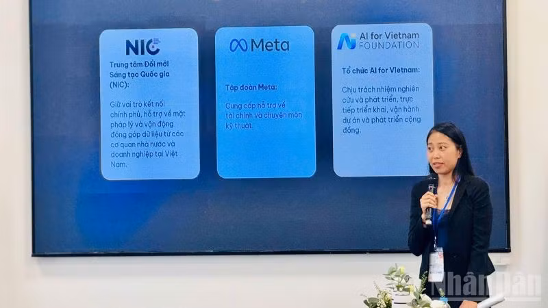 Giới thiệu phiên bản thử nghiệm AI Việt Nam. (Ảnh: HNV)