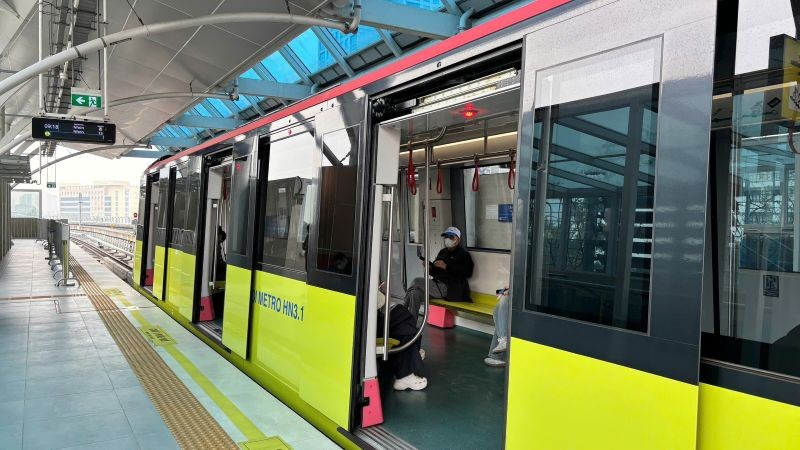 Tuyến metro Nhổn-Cầu Giấy, Hà Nội. (Ảnh: PV)