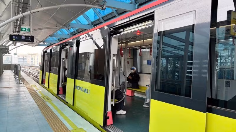 Tuyến metro Nhổn-Cầu Giấy, Hà Nội. (Ảnh: PV)