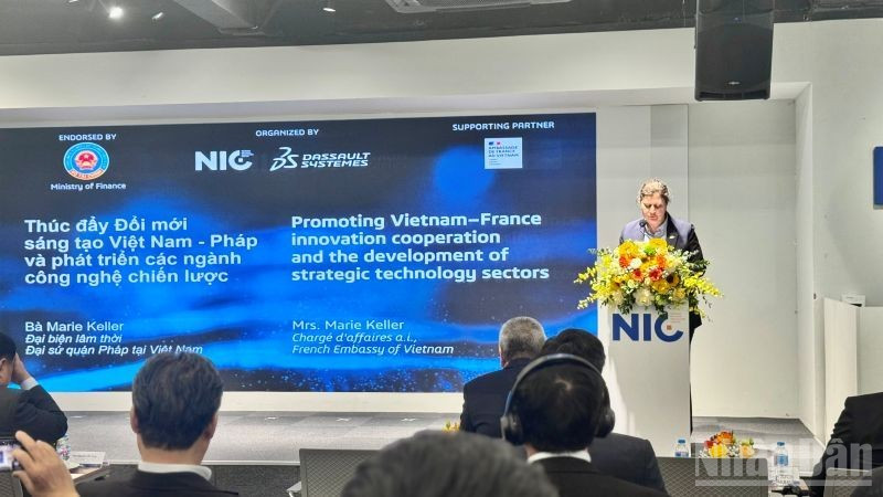 Hội thảo chuyên đề về Nghị quyết 57-NQ/TW với chủ đề “Từ nền tảng bản sao số đến phát triển các ngành công nghệ chiến lược” do Bộ Tài chính giao Trung tâm Đổi mới sáng tạo Quốc gia (NIC) tổ chức. (Ảnh: HNV)