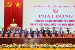 Các cơ quan, đơn vị, địa phương ở tỉnh Hưng Yên ký kết giao ước thi đua năm 2026.