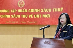 Trưởng Ban Chính sách Nguyễn Thị Thanh Hằng phát biểu khai giảng khóa tập huấn.