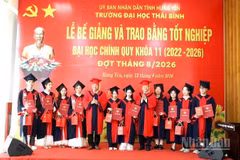 Niềm vui của các tân cử nhân ngày nhận bằng tốt nghiệp.