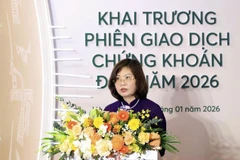 Bà Vũ Thị Chân Phương - Chủ tịch Ủy ban Chứng khoán Nhà nước.