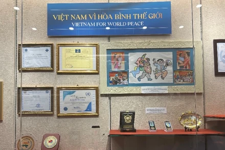 Một phần nội dung tại Khu trưng bày"Hành trình vì hòa bình". (Ảnh: CAO HƯƠNG)