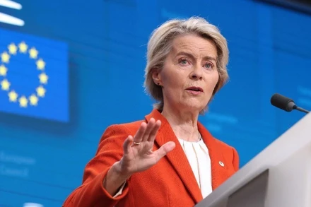 Chủ tịch Ủy ban châu Âu Ursula von der Leyen. (Ảnh: THX/TTXVN)