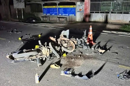 Hiện trường vụ tai nạn.