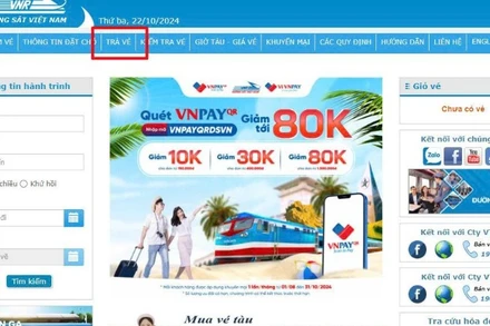 Tính năng trả vé trực tuyến không thu phí trên trang web https://dsvn.vn.