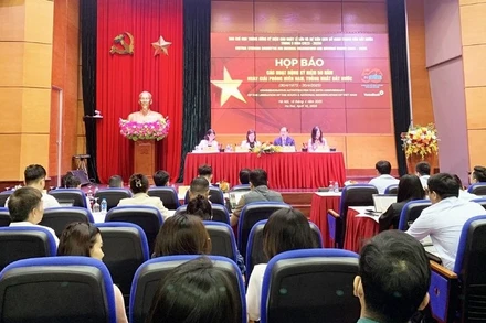 Họp báo trong nước và quốc tế thông tin về các hoạt động kỷ niệm 50 năm Ngày Giải phóng miền nam, thống nhất đất nước (30/4/1975 - 30/4/2025). (Ảnh Bộ Văn hóa, Thể thao và Du lịch)