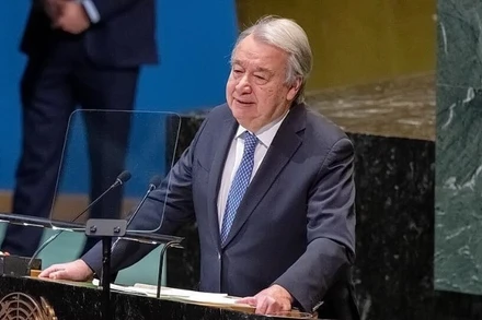 Tổng Thư ký Liên hợp quốc António Guterres. (Ảnh: Lê Hoàng-Phóng viên TTXVN tại Mỹ)