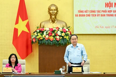 Chủ tịch Quốc hội Trần Thanh Mẫn phát biểu khai mạc hội nghị. (Ảnh: DUY LINH)