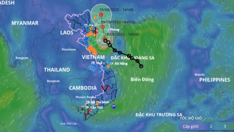 (Ảnh: Hệ thống Giám sát thiên tai Việt Nam)