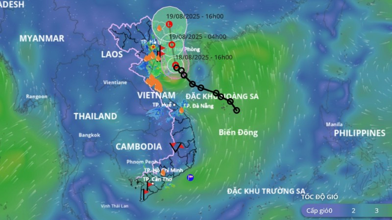 (Ảnh: Hệ thống Giám sát thiên tai Việt Nam)