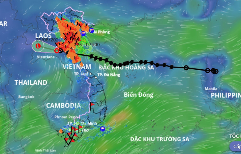 (Ảnh: Hệ thống Giám sát thiên tai Việt Nam)