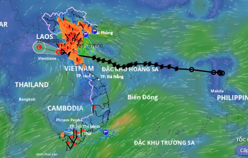 (Ảnh: Hệ thống Giám sát thiên tai Việt Nam)