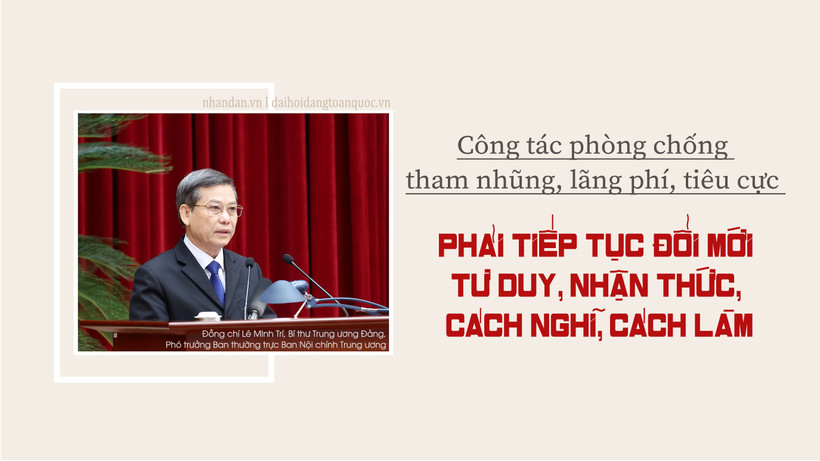 Công tác phòng chống tham nhũng, lãng phí, tiêu cực phải tiếp tục đổi mới tư duy, nhận thức, cách nghĩ, cách làm