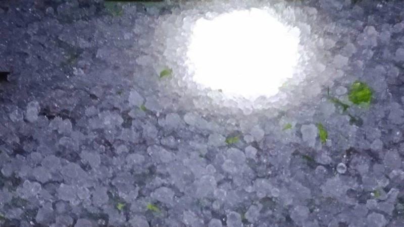 Mưa đá trên diện rộng tại xã Tùng Vài, tỉnh Tuyên Quang.