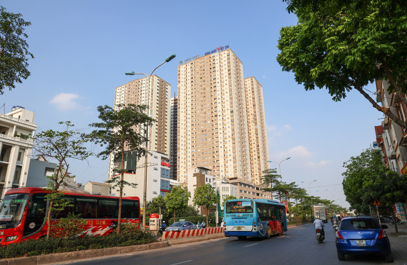 Tổ hợp dự án nhà ở xã hội và dịch vụ thương mại AZ Thăng Long. (Ảnh QUANG NGUYÊN)