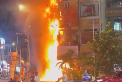 Hiện trường vụ cháy. (Ảnh: CTV)